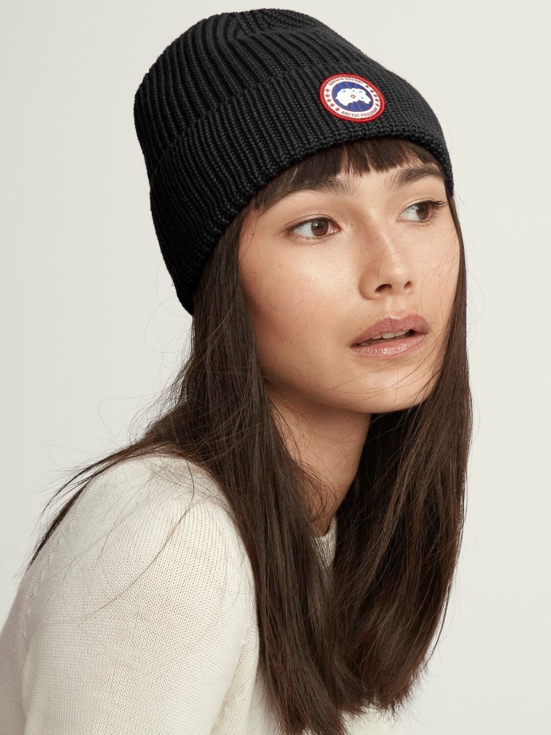 Canada Goose- Gorro tejido de lana Negro