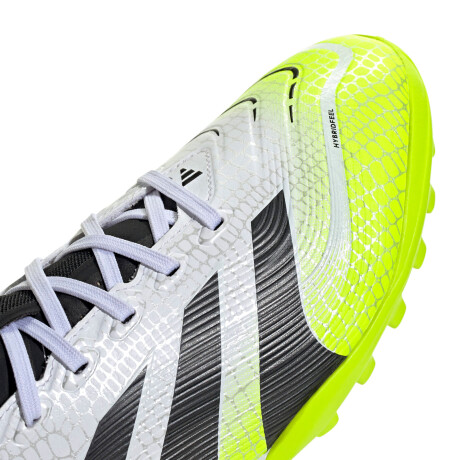 Championes Adidas Predator League TF Masculino Blanco - Negro - Amarillo Limón