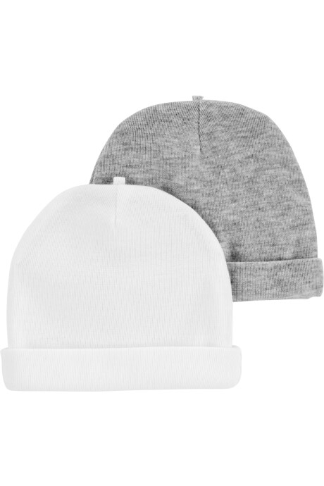 Pack dos gorros de polyester diferentes colores 0