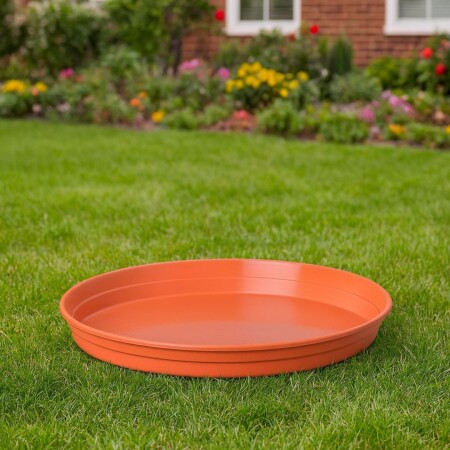 Plato para Maceta Redondo 40cm Teja TERRACOTA