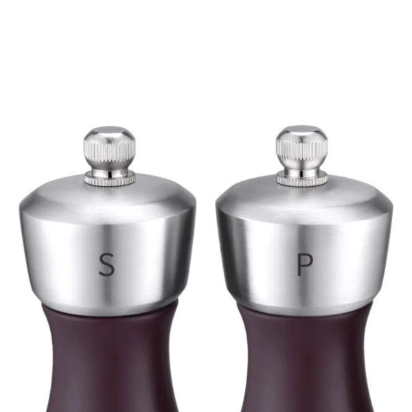 Set X2 Molinillo Salero Pimentero Acero Inoxidable Mr Rudolf Color Marrón