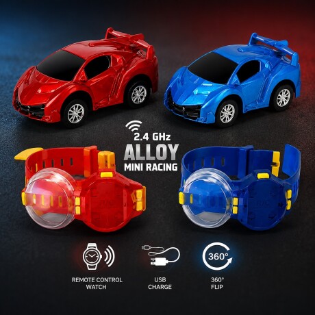Autito Watch Cars a Control Remoto en Pulsera con Carga USB 001