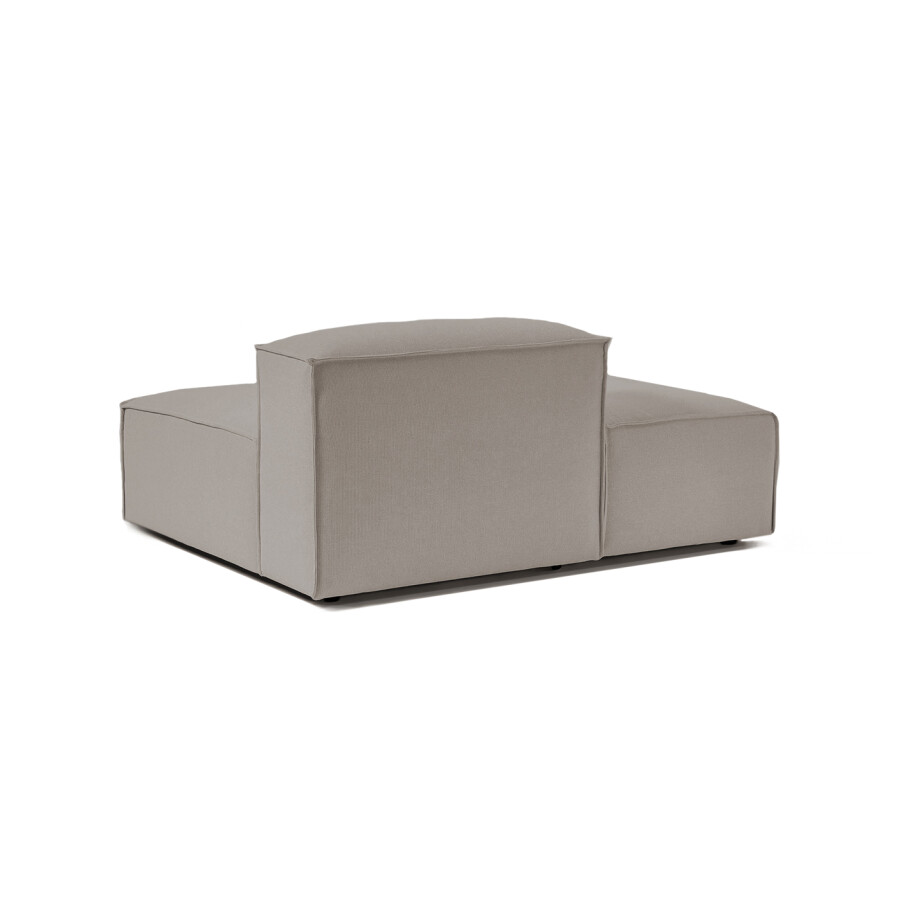 Sillón Nicole Chaise Lounge Simple Izquierdo Gris