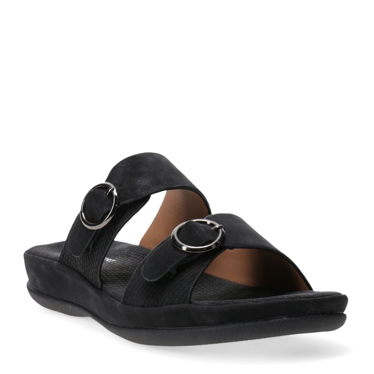 Sandalias de Mujer Lady Confort BERTRAND con tiras y hebilla - Negro 