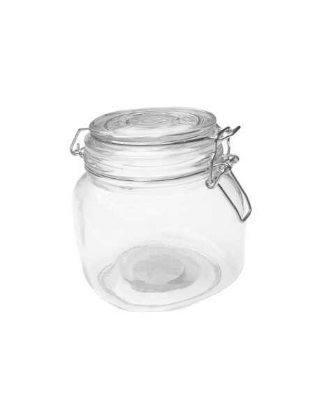 RECIPIENTE VIDRIO SEMICUADRADO 750ML TAPA BROCHE 11x11x13.5CM RECIPIENTE VIDRIO SEMICUADRADO 750ML TAPA BROCHE 11x11x13.5CM