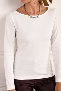 Remera Algodon Elastano Blanco