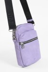 Porta celular con bolsillo lila