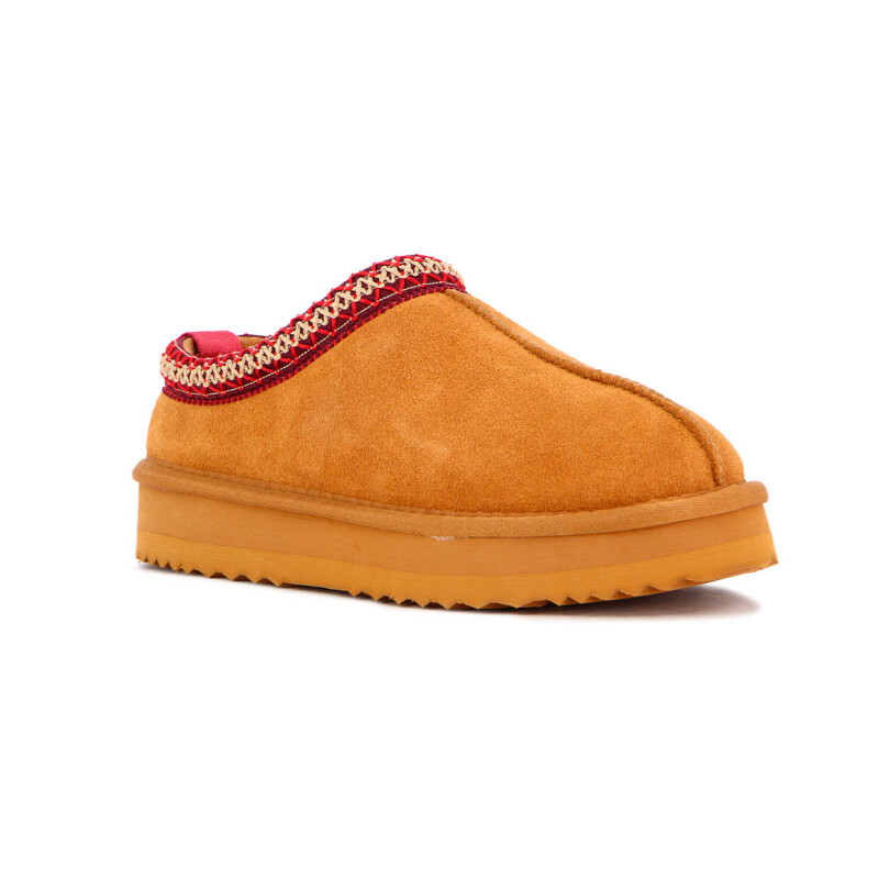 Zueco Country Cuero Mujer Camel