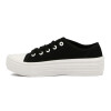Moleca Calzado Casual Lona Acordonado Negro-blanco