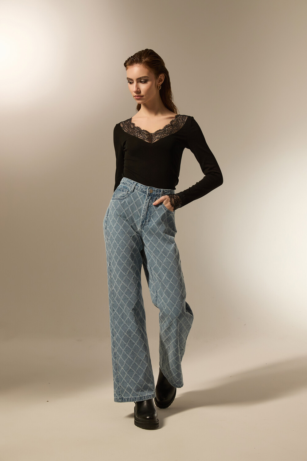 Pantalon Quartin Celeste Grisaceo
