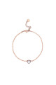 Pulsera Corazon con piedras Oreiro dorado