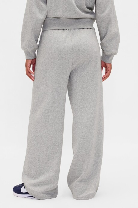 Pantalón Deportivo Baggy Wide Leg Mujer Heather Grey