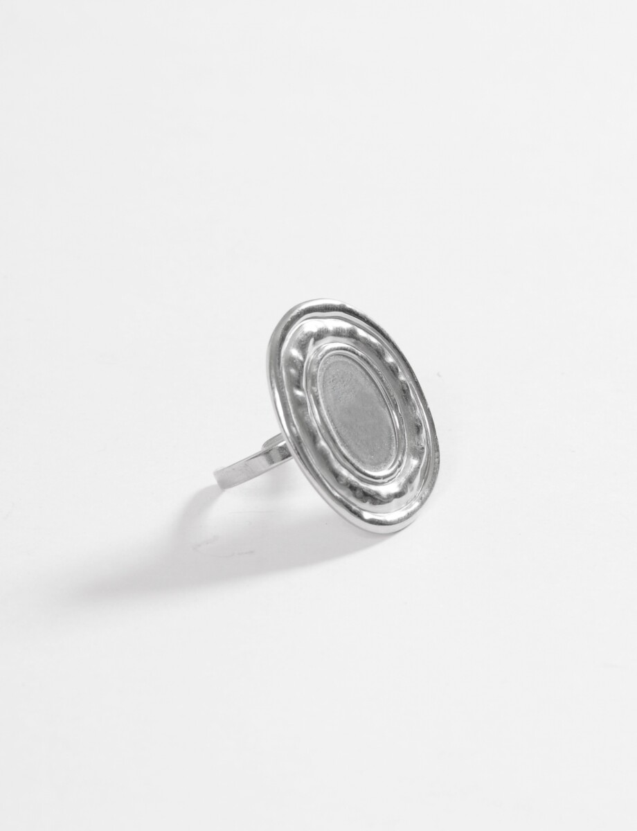 Anillo ajustable piedra - plateado 
