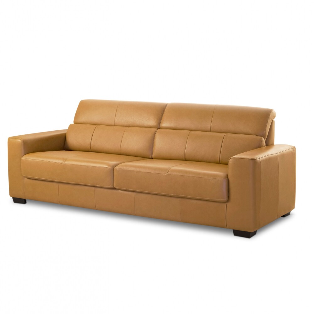 Sillón 100% Cuero - 3 Cuerpos - Sublime Camel