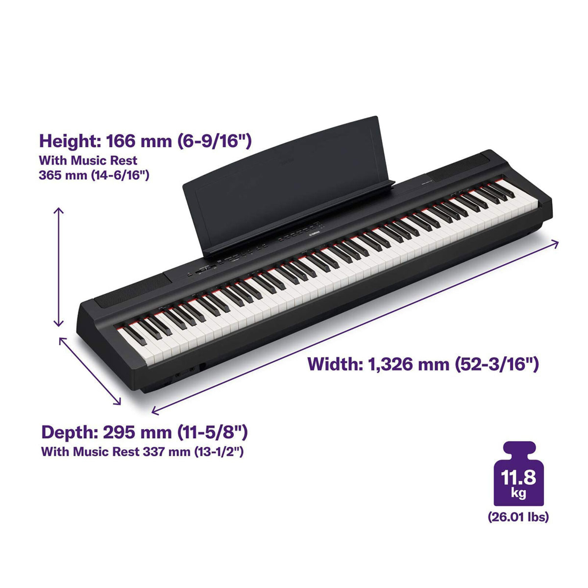 Piano Digital Yamaha P125ab — Palacio de la Música