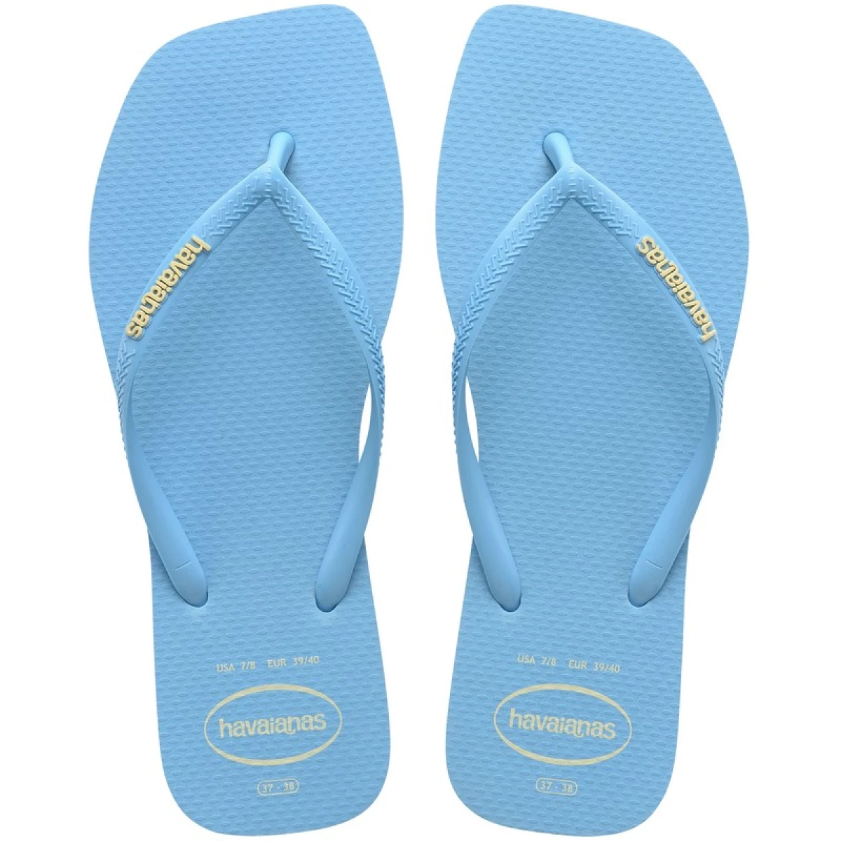 Ojotas Havaianas Slim Square Logo Pop Pp - Azul 