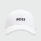 BOSS Gorra de Algodón Twill con Logo Bordado Blanco