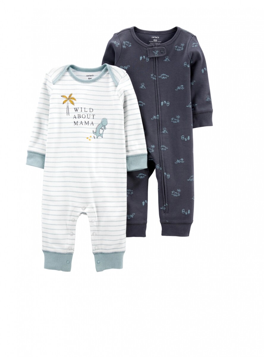 Enteritos Carters x2 Dinos Sin Pie 