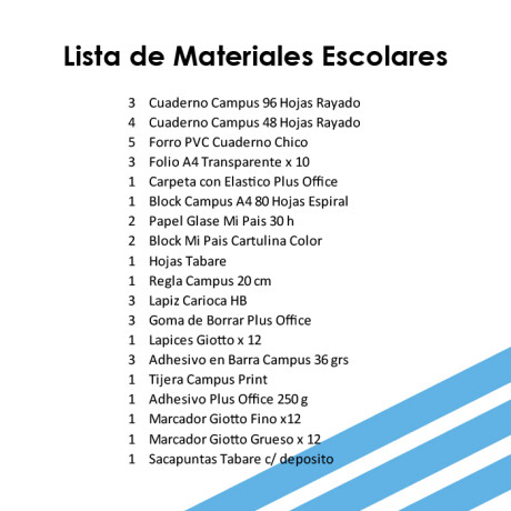 Lista de Materiales Escolares The Anglo School - 2º Centro Lista de Materiales Escolares The Anglo School - 2º Centro