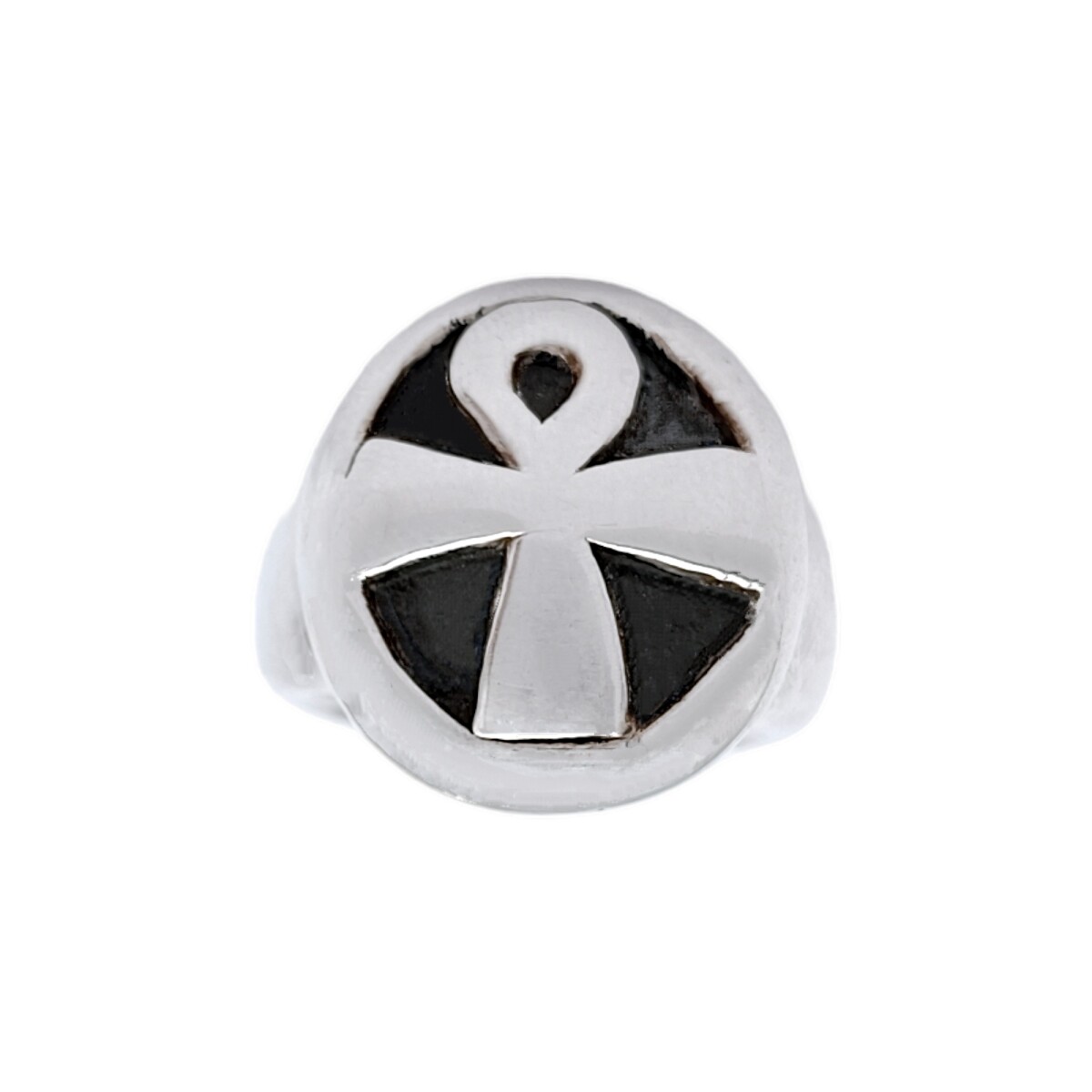 Anillo Cruz Egipcia-Plata 925 Inflada-Sin Piedra-AN3023 - sinpiedra 