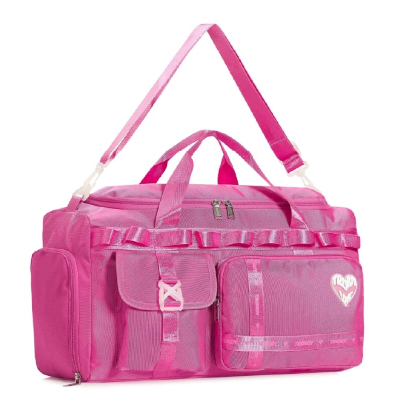 Bolso De Viaje Trendy Deportivo modelo Love Fucsia