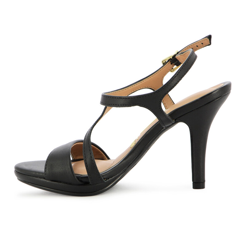 Sandalia Vizzano Mujer Con Pulserataco 10cm Negro