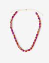 Collares Largos Color Collar Largo Oval Facetados - Rojo Cereza