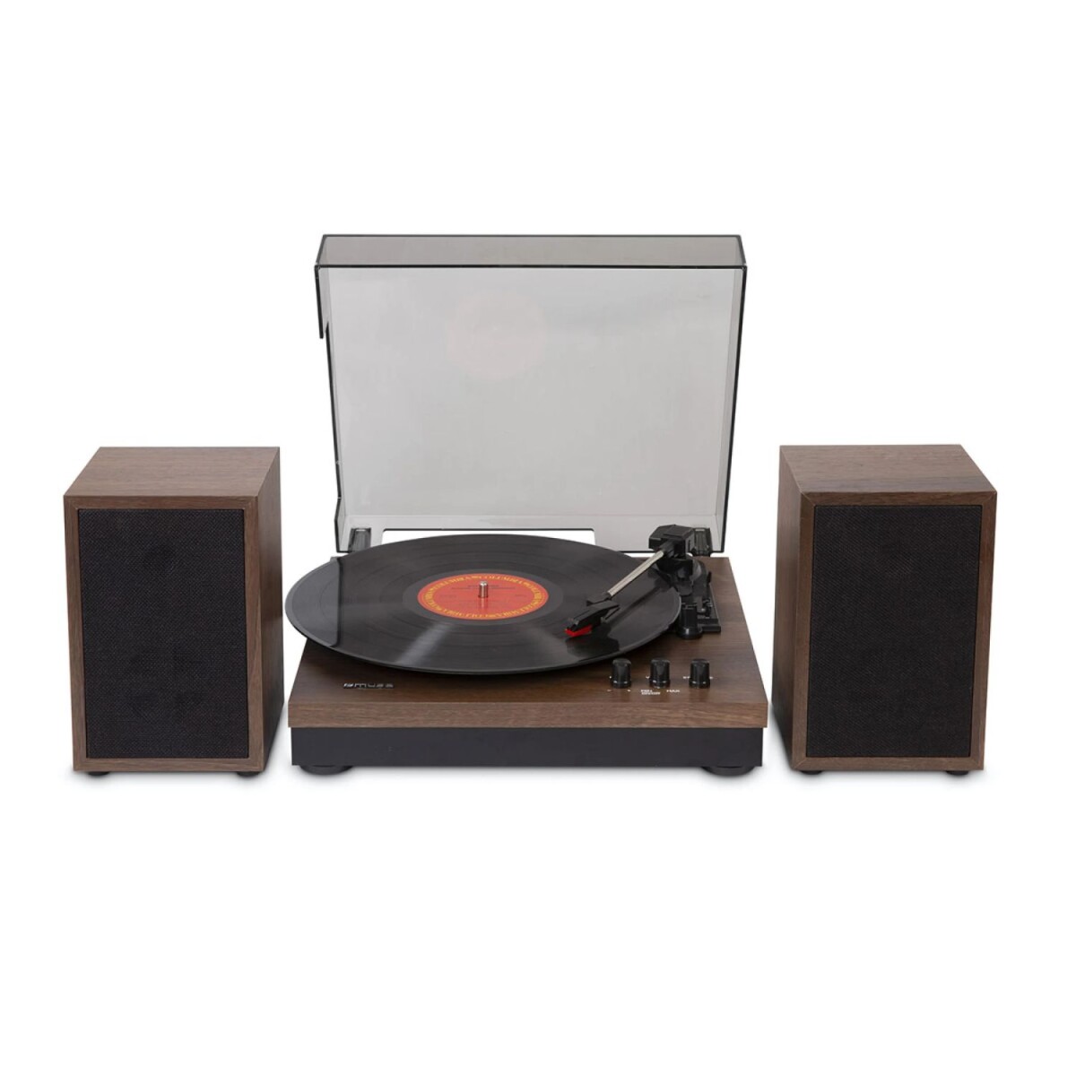 Bandeja De Vinilo Muse Mt108bt Marrón Bt Usb C/ Parlante 