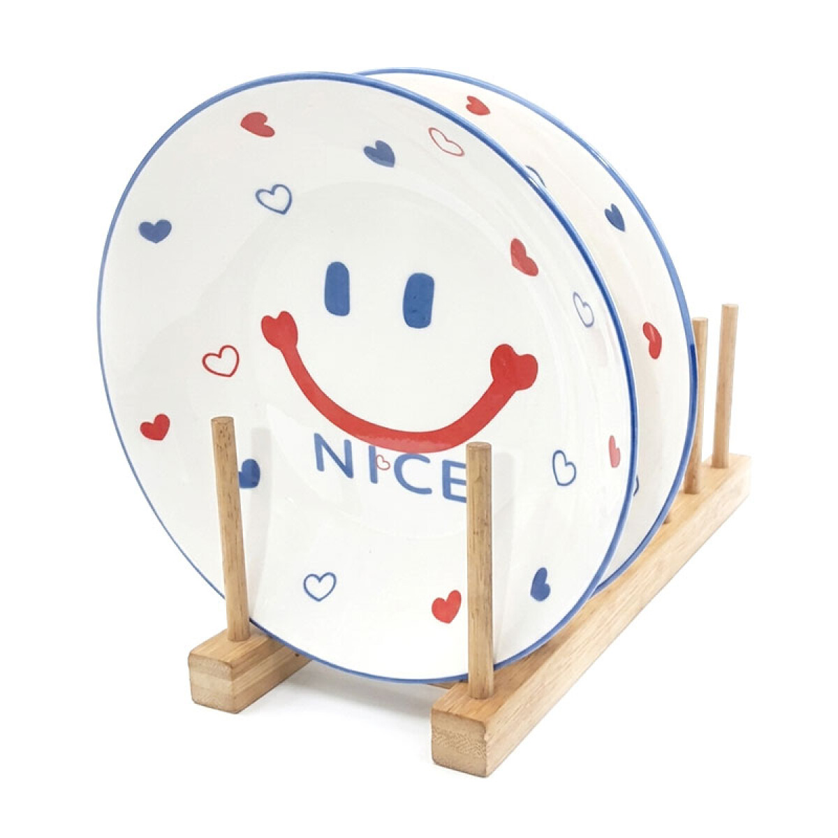 Plato de cerámica diseño Smiley 20 cm - Plato De Cerámica Diseño Smiley 20 Cm 