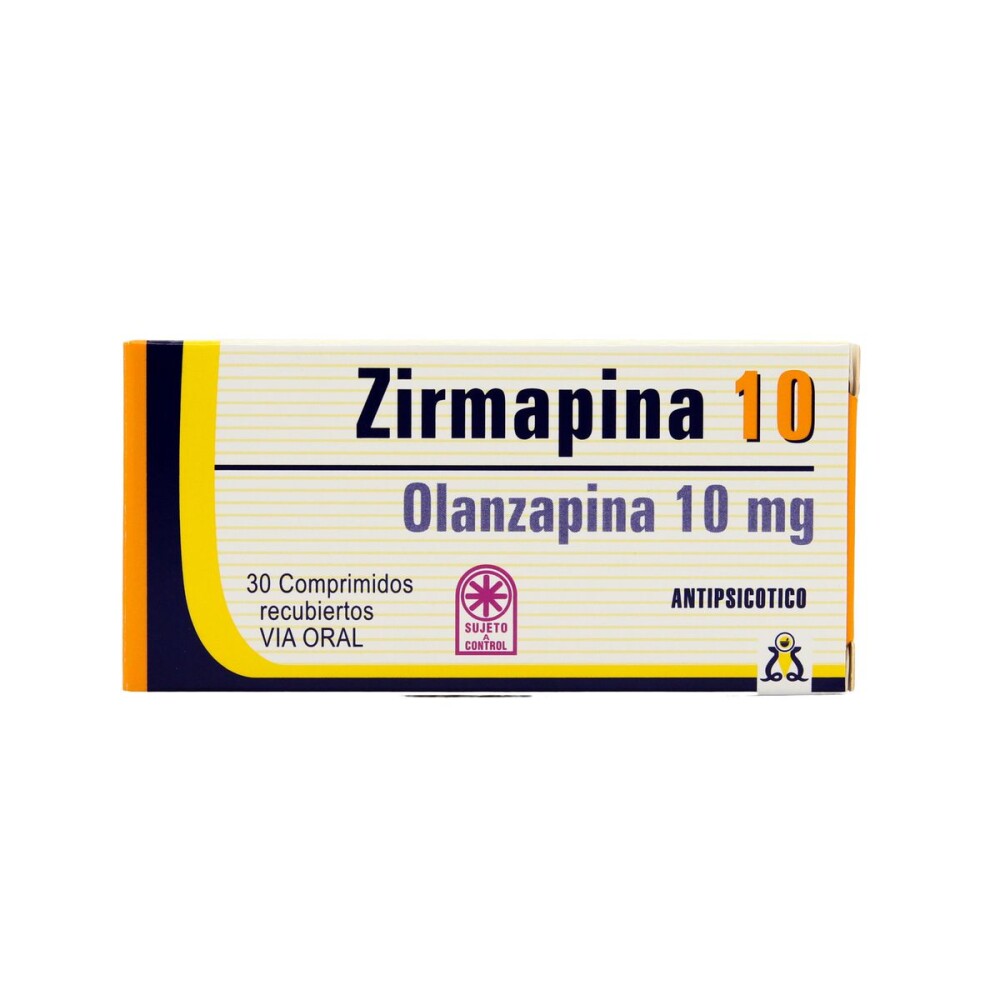 ZIRMAPINA 10 MG. CJ X 30 COMP. REC. única