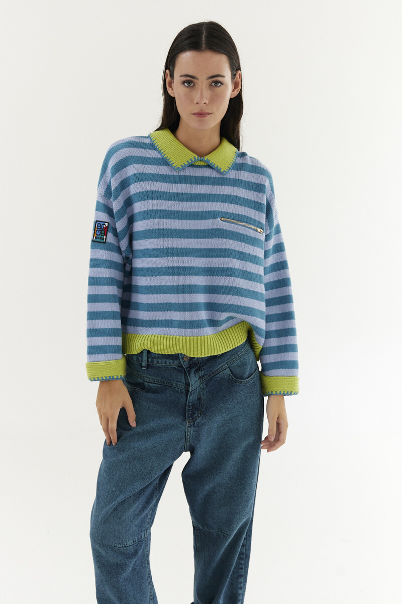 Sweater Boxy - Petróleo 