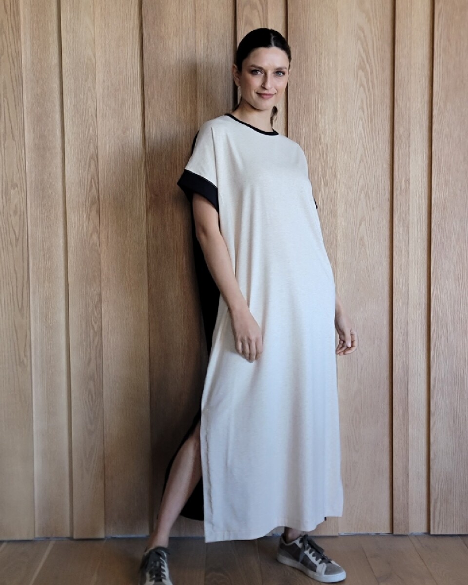 Vestido Agapanto - Beige - Negro 
