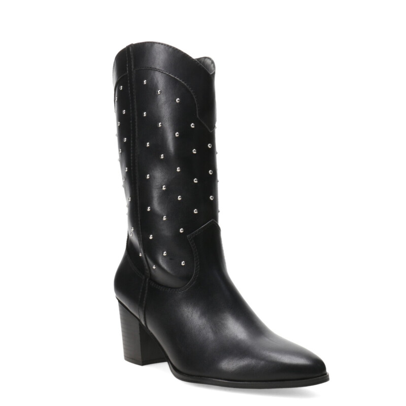 Botas de Mujer Miss Carol TAOS de caña alta con tachas Negro