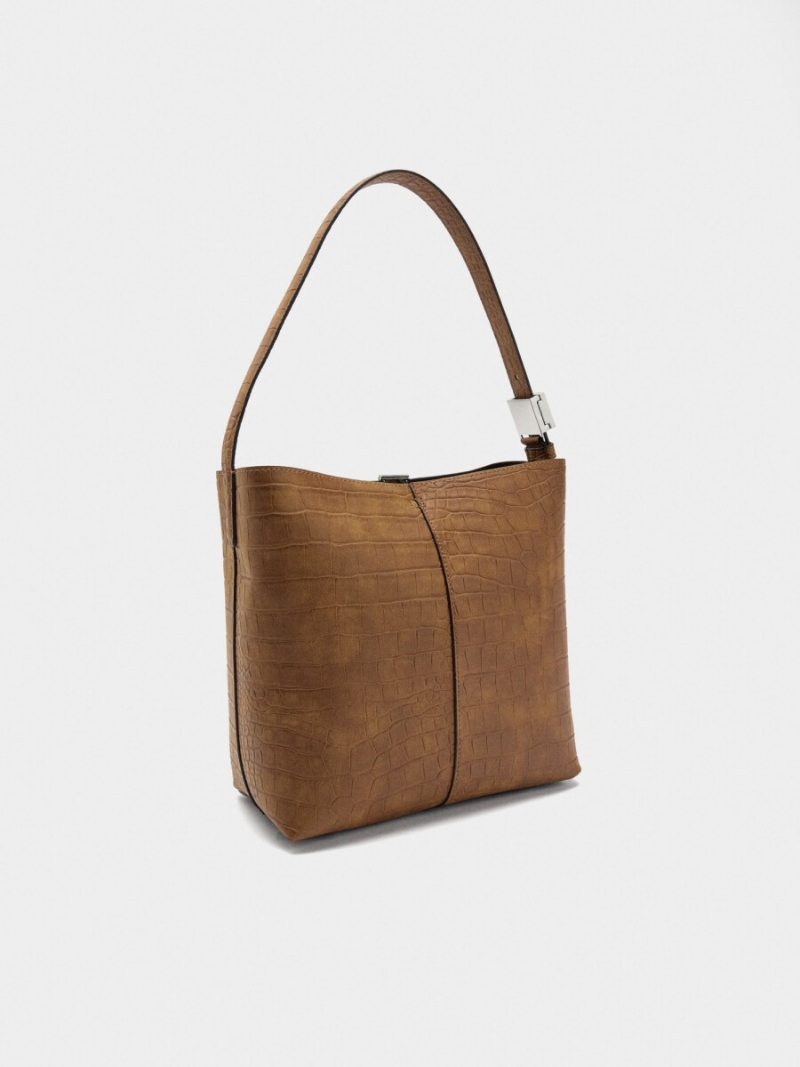 Bolso De Hombro Con Grabado Animal camel