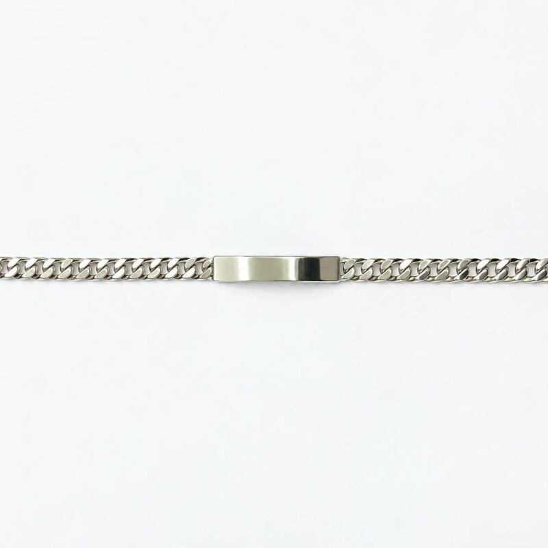Pulsera con placa para grabar Pulsera con placa para grabar