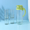 Set Jarra De Vidrio + 4 Vasos - Verde - 1.3 L Set Jarra De Vidrio + 4 Vasos - Verde - 1.3 L