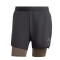 Short de Hombre Adidas 2 en 1 Power Workout Negro - Marrón