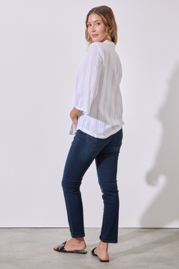 Blusa Algodon Bordado BLANCO