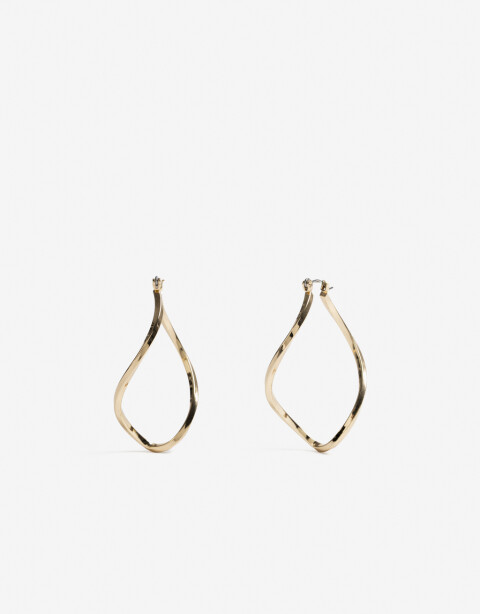 Aros Argollas Metal Argollas Metal Ovaladas - Dorado