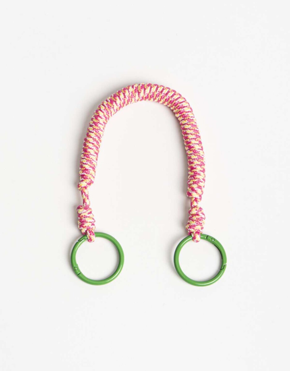 Llavero Y Bag Charm De Cordón - Combinacion Bicolor 