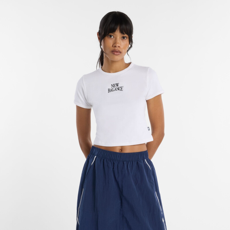 REMERA New Balance WOMAN SHIRT MUJER WT61Y33QWT Blanco