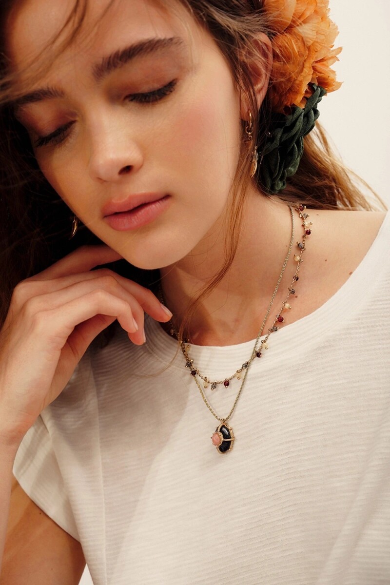 COLLAR SHORT TIGER Marron