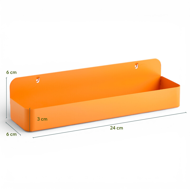 Caja cuadrada grande para panel perforado pegboard metálico Naranja