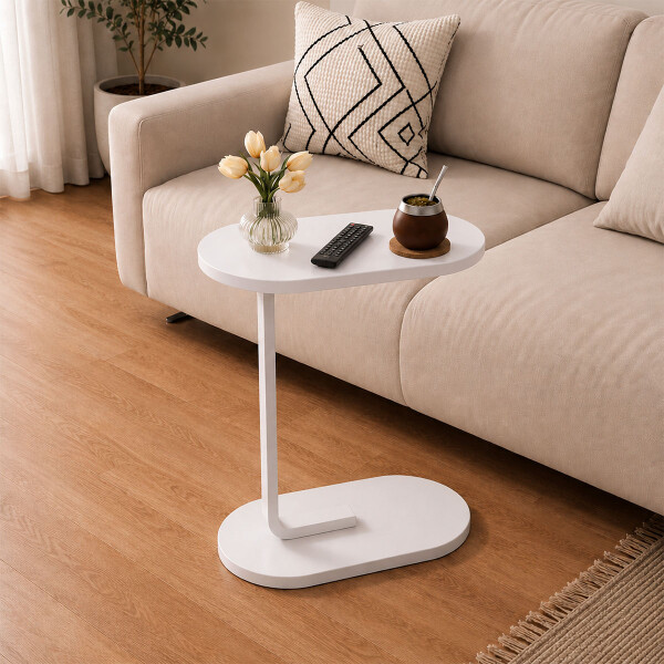 Mesa De Arrime Auxiliar Blanco