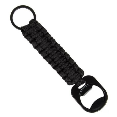 Llavero paracord con destapador Negro