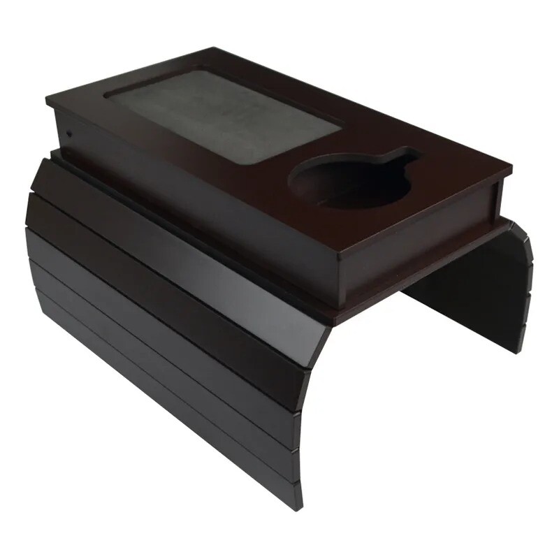 BANDEJA PARA SOFA CON CAJON Y PORTA VASO COLOR TABACO BANDEJA PARA SOFA CON CAJON Y PORTA VASO COLOR TABACO