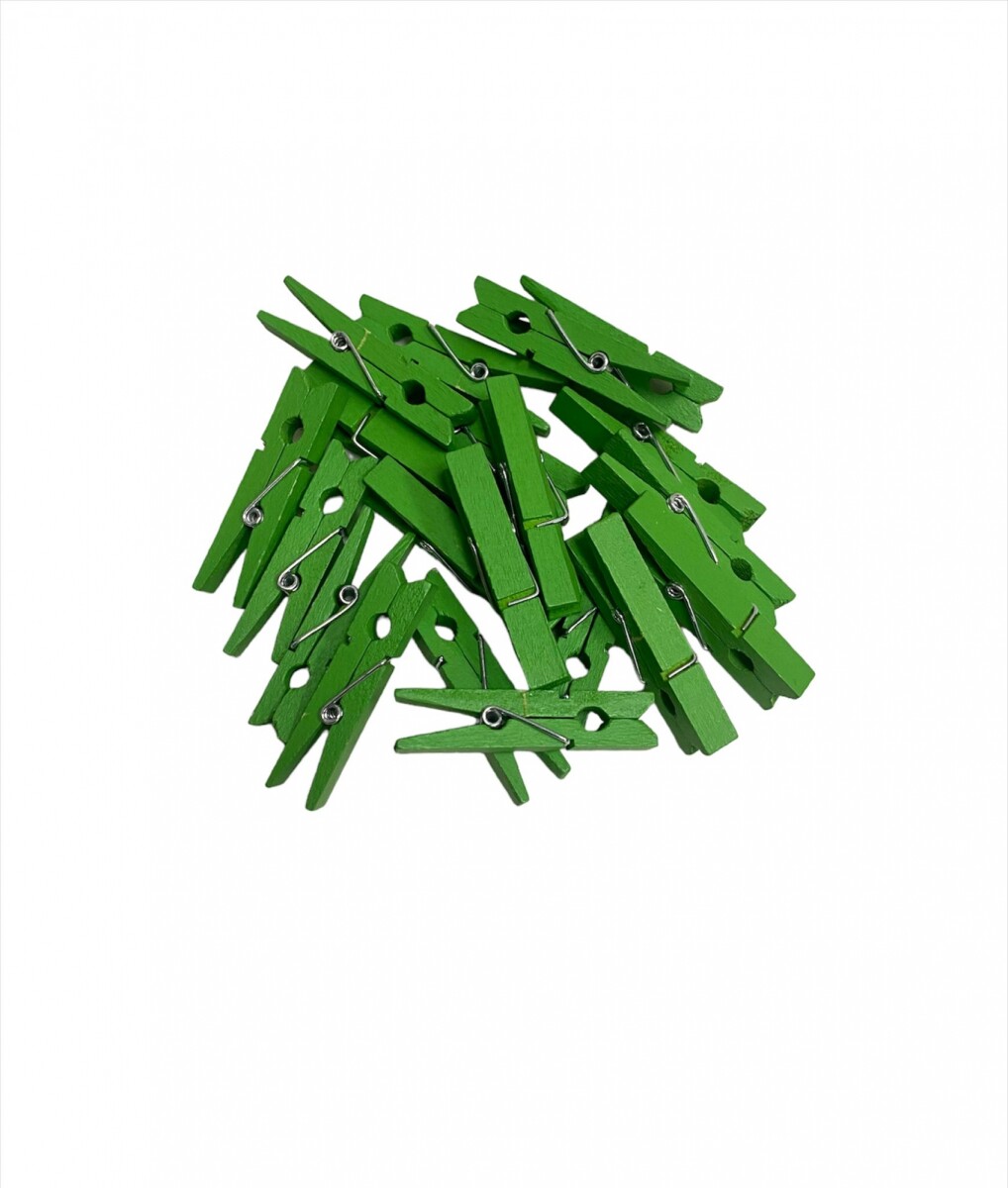 Palillos de Madera en Color x 20 - Verde 