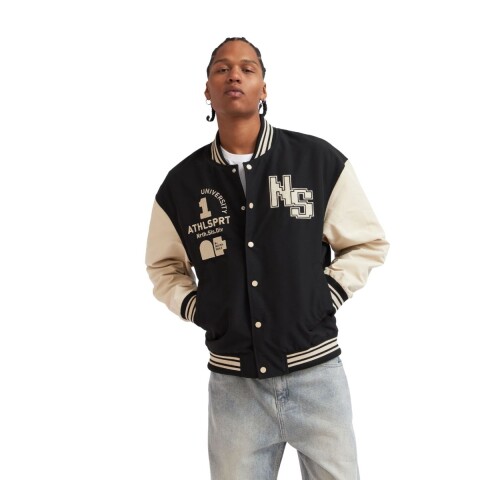 CAMPERA S-XXL NEGRO BLAN