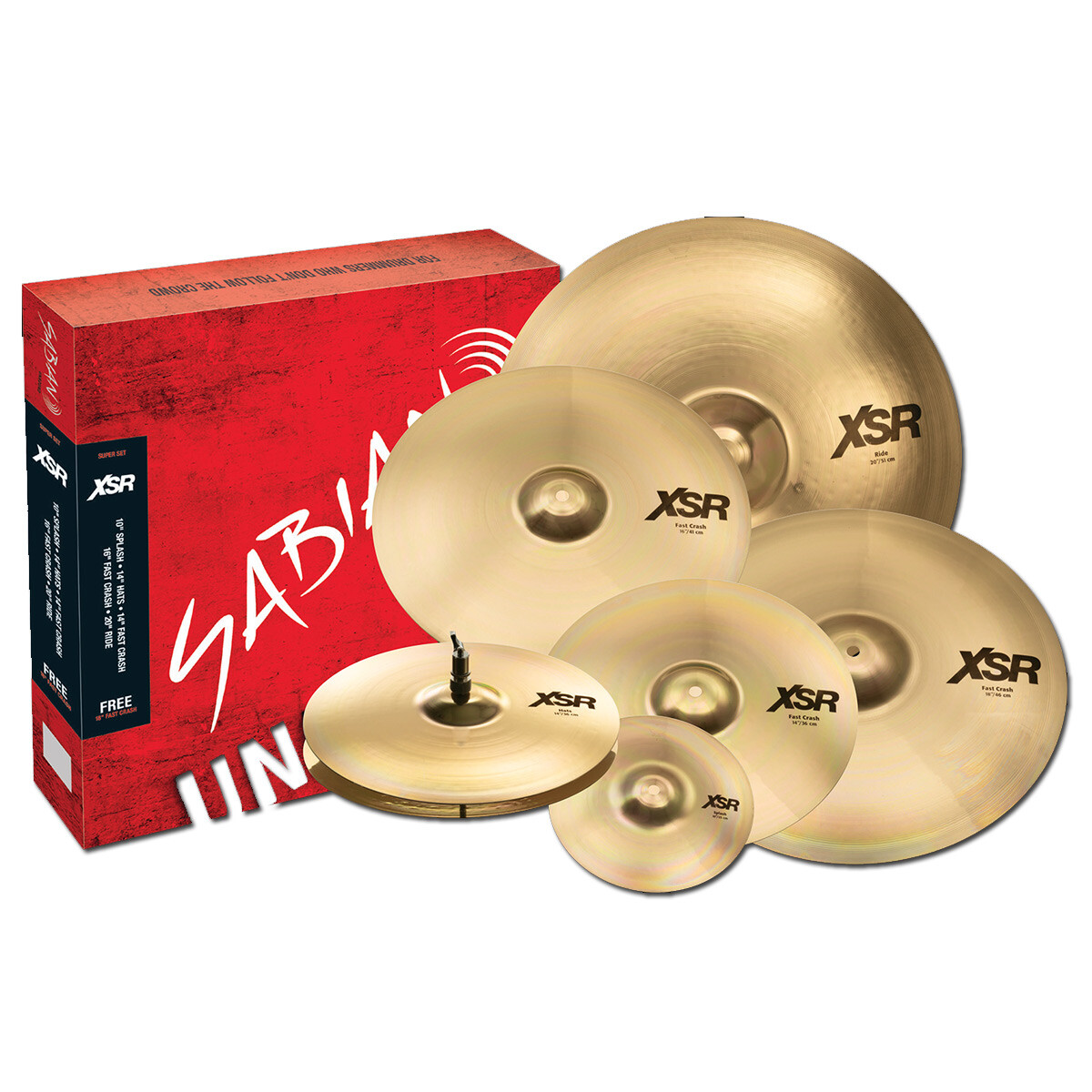 Pack Platillo Sabian Xsr 10sp 14hh 14cr 16cr 18cr 20rd Performance 