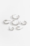 Set de 3 aros plateado